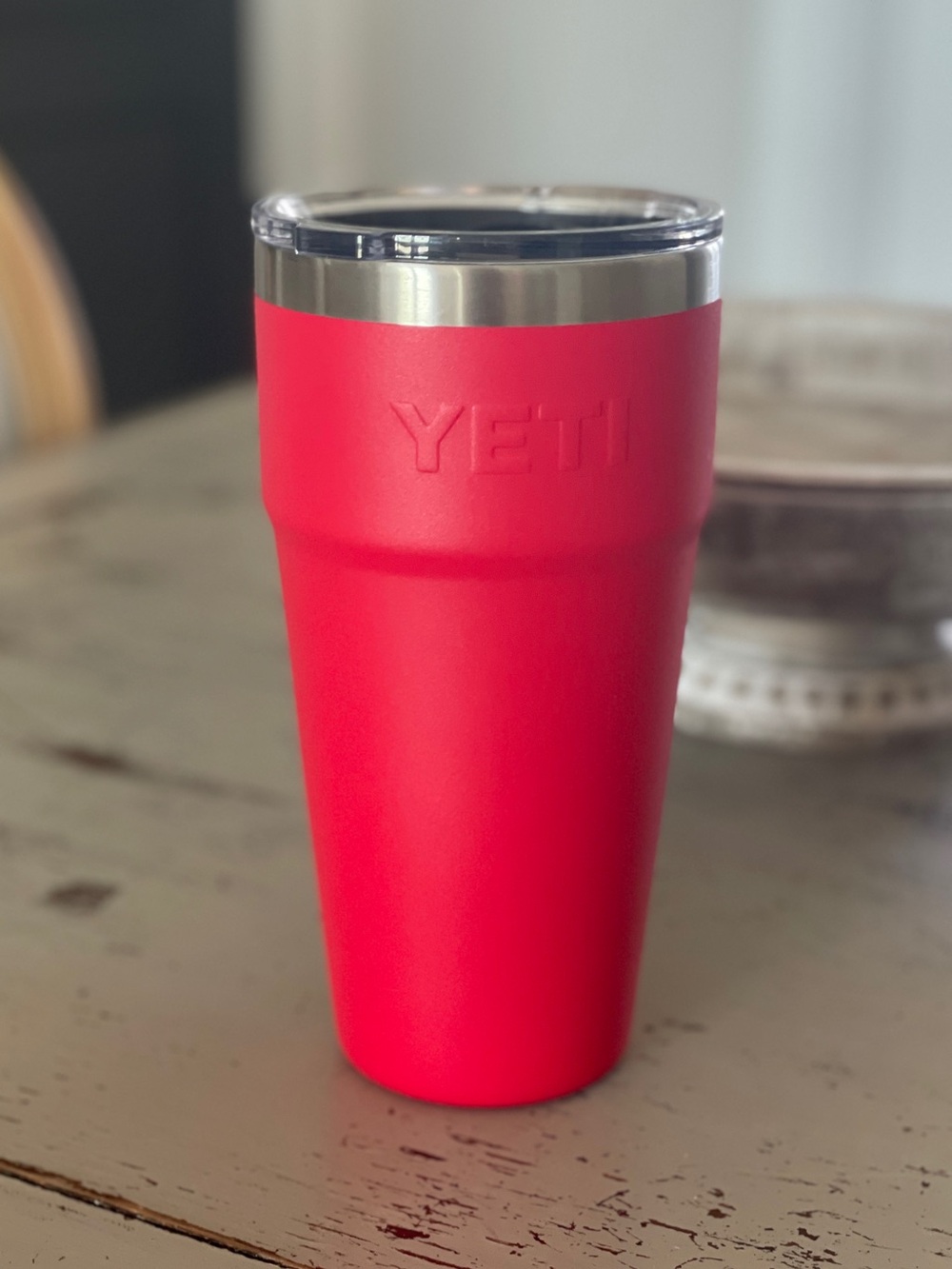 Yeti Red Stainless Insulated Cup with Clear Lid 30oz - Picture 2 of 5